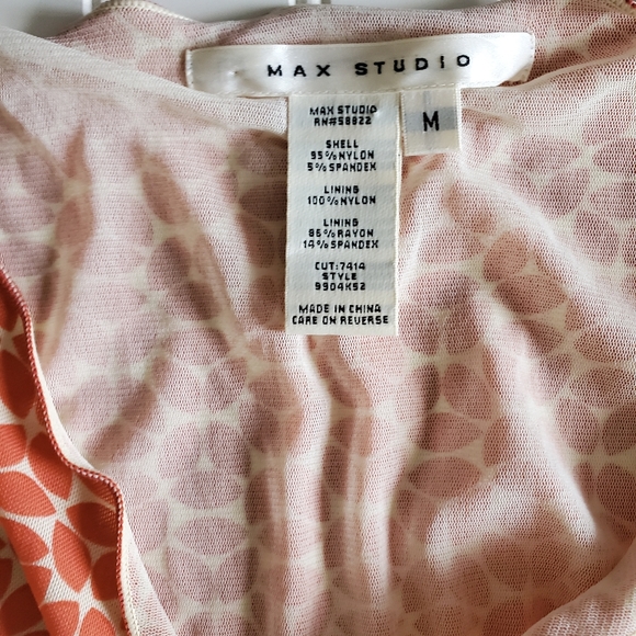 Max Studio orange print dress, medium - Picture 9 of 11